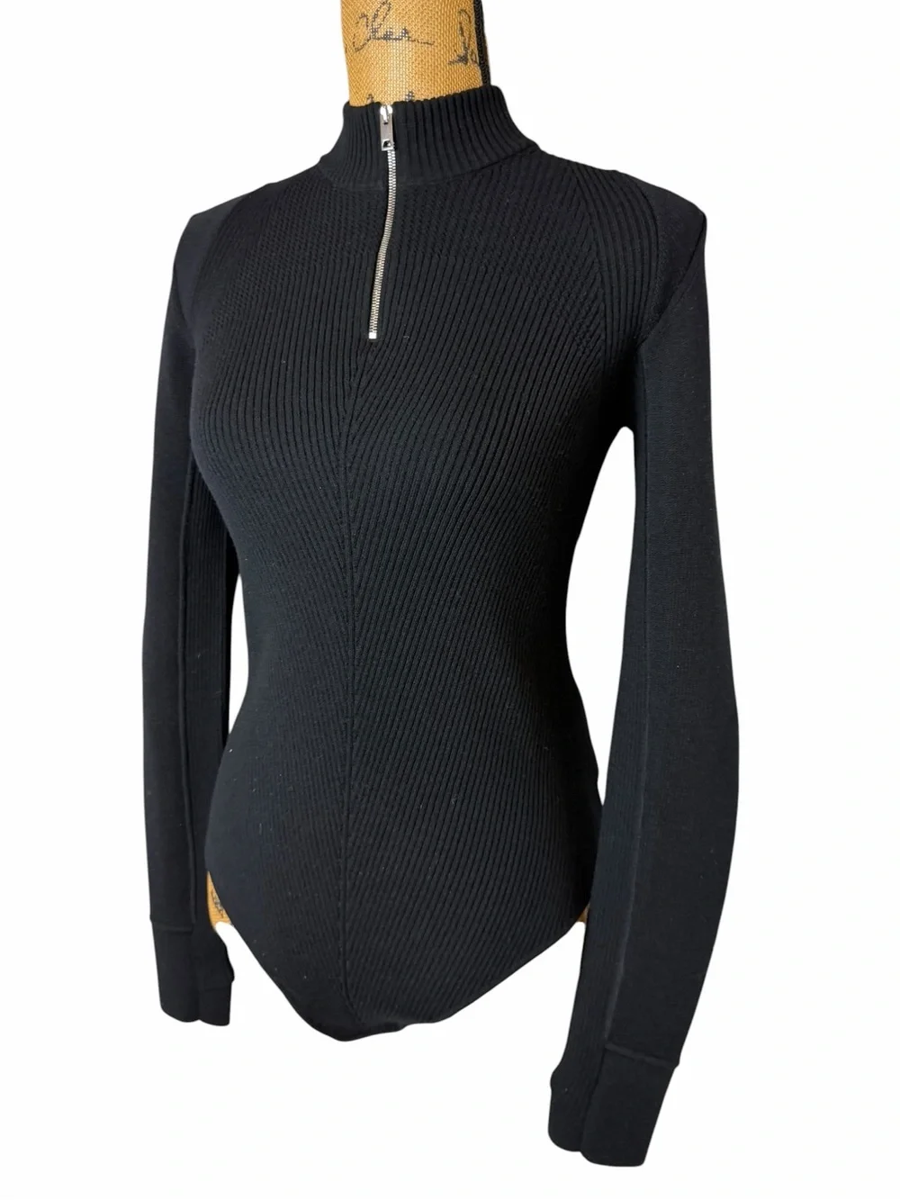 $400 NWT Nike Every Stitch Considered Made in Italy Rib Knit Wool Bodysuit